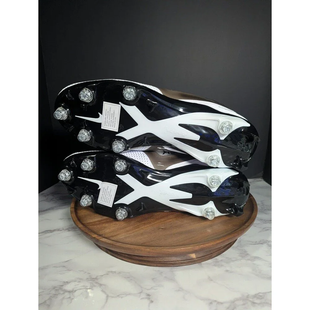 Nike Alpha Menace 4 Pro White Black Cleats Men Size 13.5 HF4555 100
